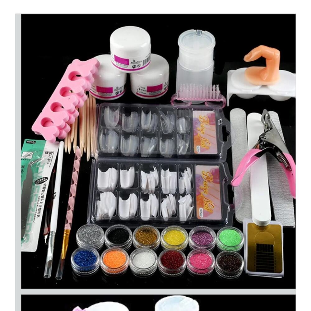 Acrylic Nail Kit for Beginners with Everything, with Professional  DIY Nail Art